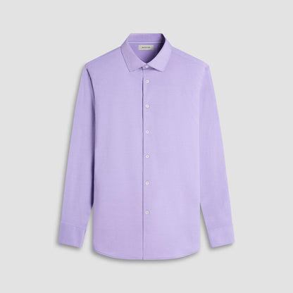 Bugatchi Jimmy Double-Sided Herringbone & Solid OoohCotton® Shirt Lilac