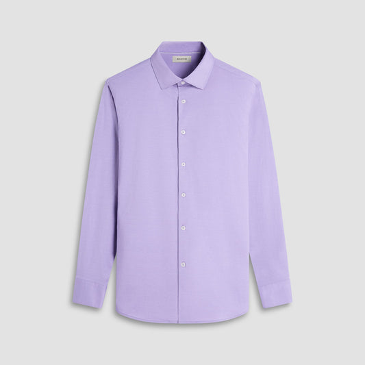 Bugatchi Jimmy Double-Sided Herringbone & Solid OoohCotton® Shirt Lilac
