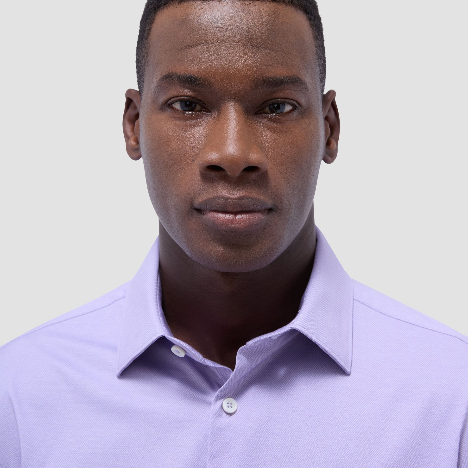 Bugatchi Jimmy Double-Sided Herringbone & Solid OoohCotton® Shirt Lilac