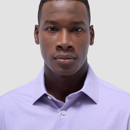 Bugatchi Jimmy Double-Sided Herringbone & Solid OoohCotton® Shirt Lilac
