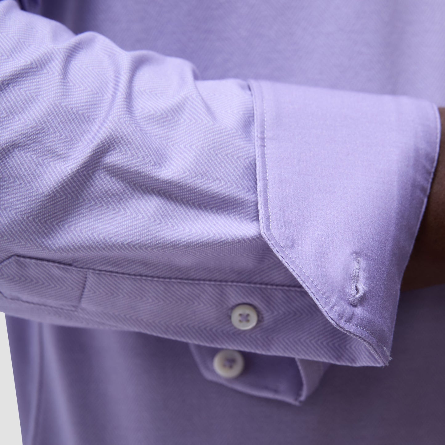 Bugatchi Jimmy Double-Sided Herringbone & Solid OoohCotton® Shirt Lilac