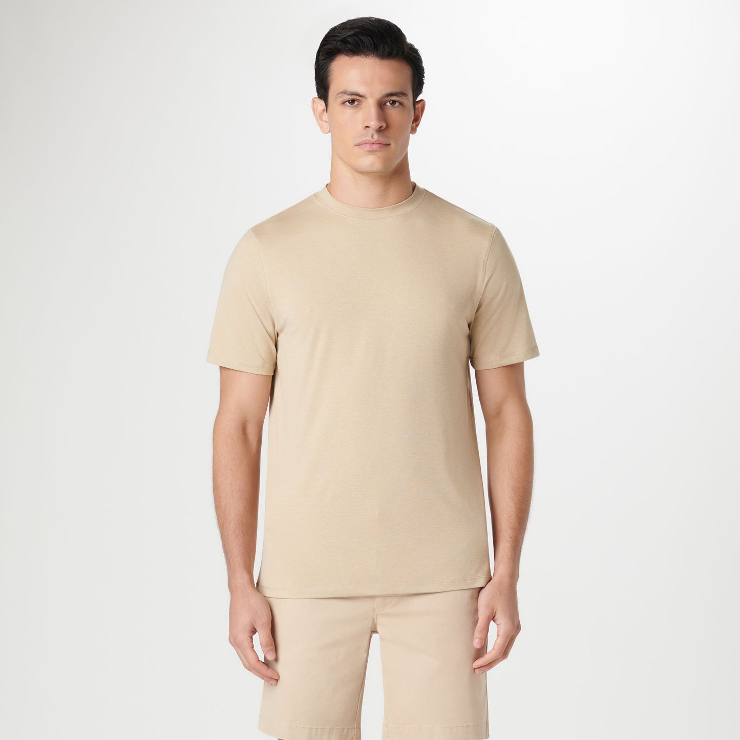 Bugatchi UV50 Performance T-Shirt Sand