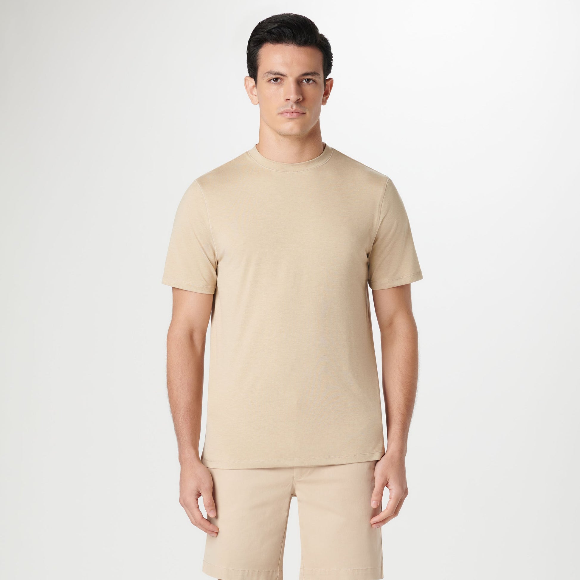 Bugatchi UV50 Performance T-Shirt Sand