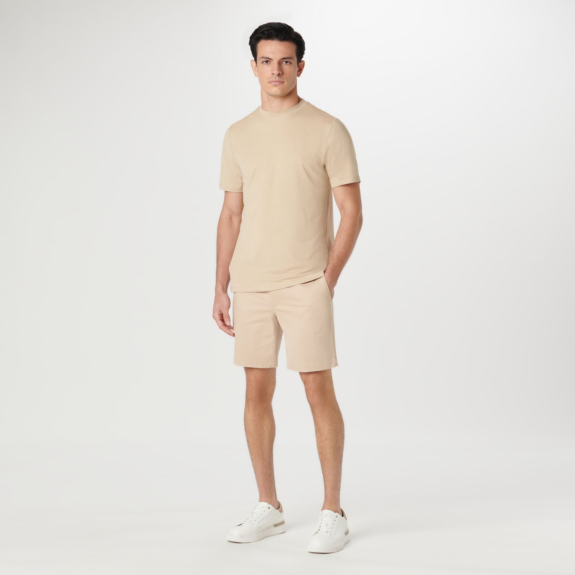 Bugatchi UV50 Performance T-Shirt Sand