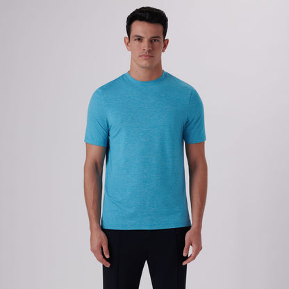 Bugatchi UV50 Performance T-Shirt Aqua