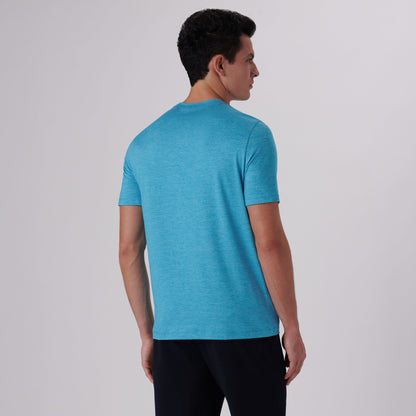 Bugatchi UV50 Performance T-Shirt Aqua