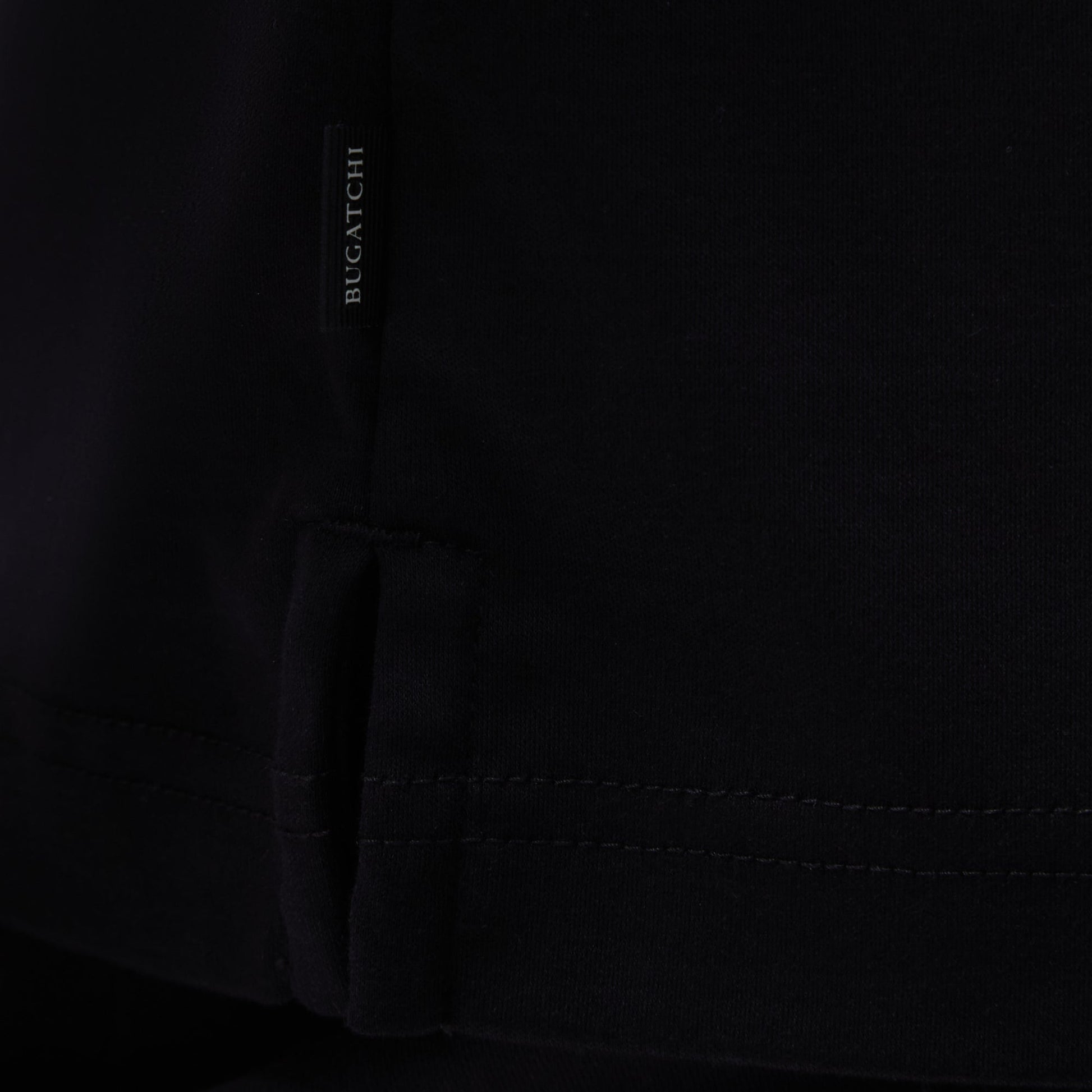 Bugatchi Solid Johnny Collar Polo Shirt Black
