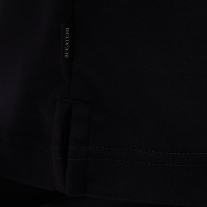 Bugatchi Solid Johnny Collar Polo Shirt Black