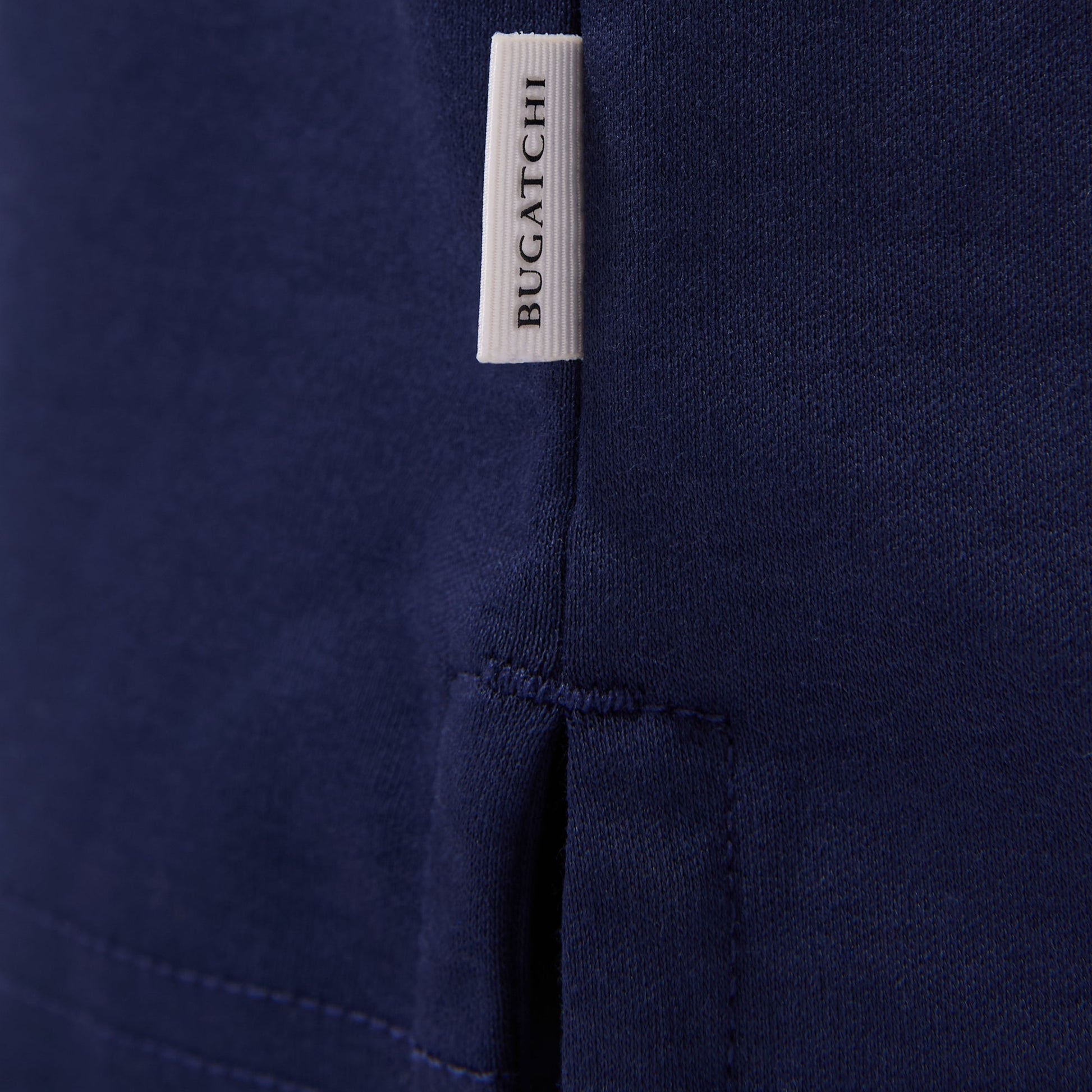 Bugatchi Solid Johnny Collar Polo Shirt Navy