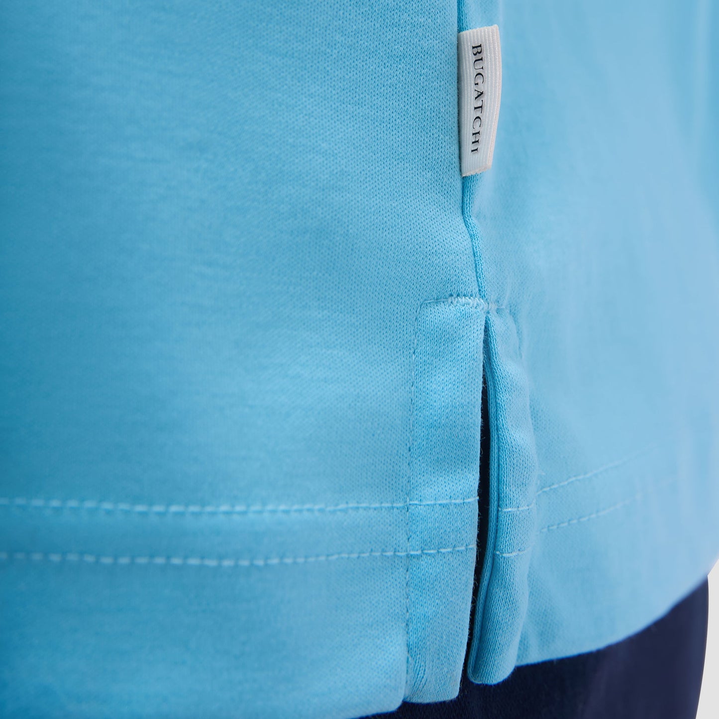 Bugatchi Solid Johnny Collar Polo Shirt Turquoise