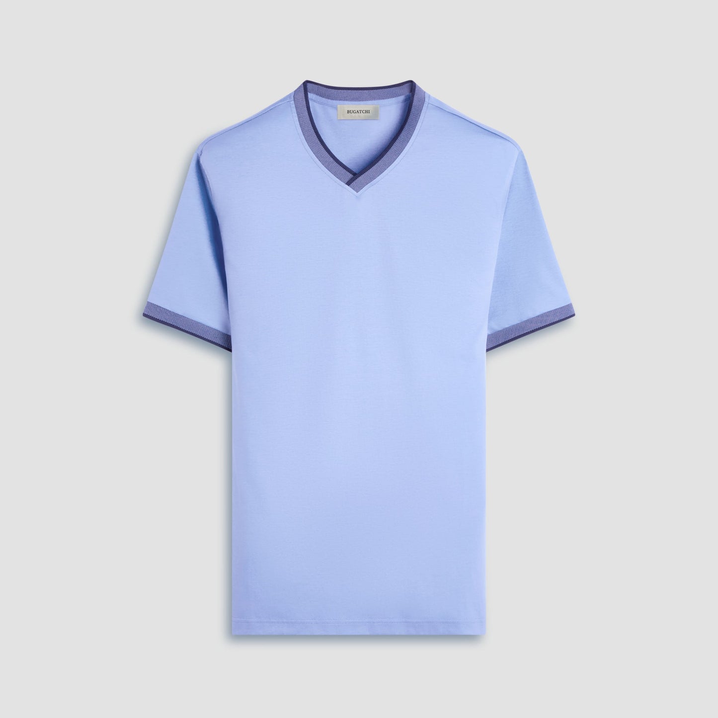 Bugatchi Solid Crew Neck T-Shirt Air Blue