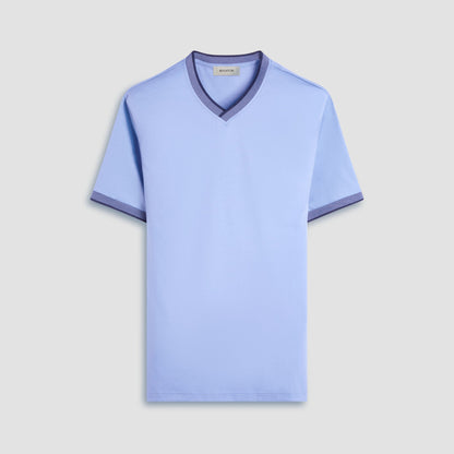 Bugatchi Solid Crew Neck T-Shirt Air Blue