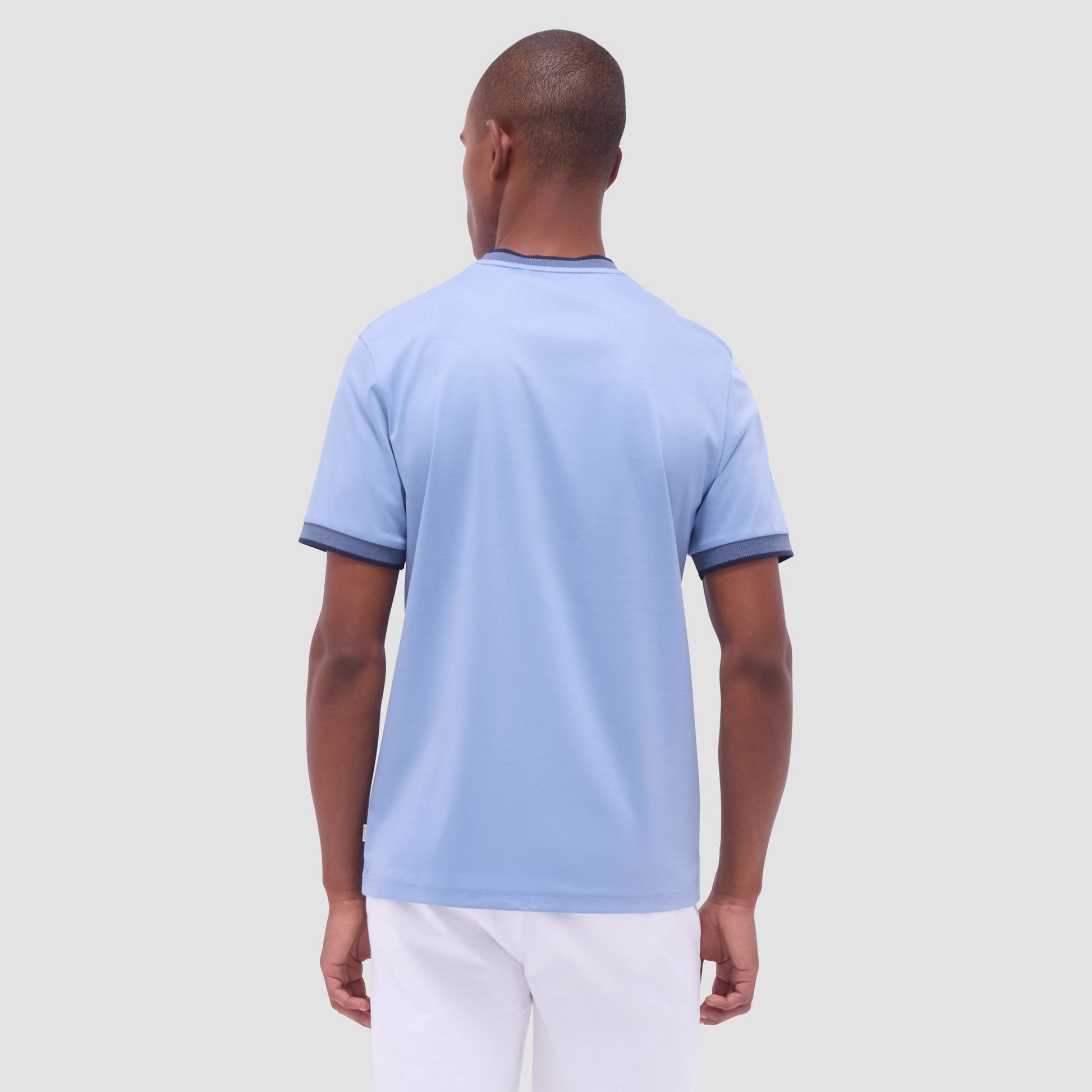Bugatchi Solid Crew Neck T-Shirt Air Blue