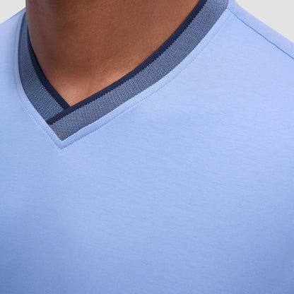 Bugatchi Solid Crew Neck T-Shirt Air Blue