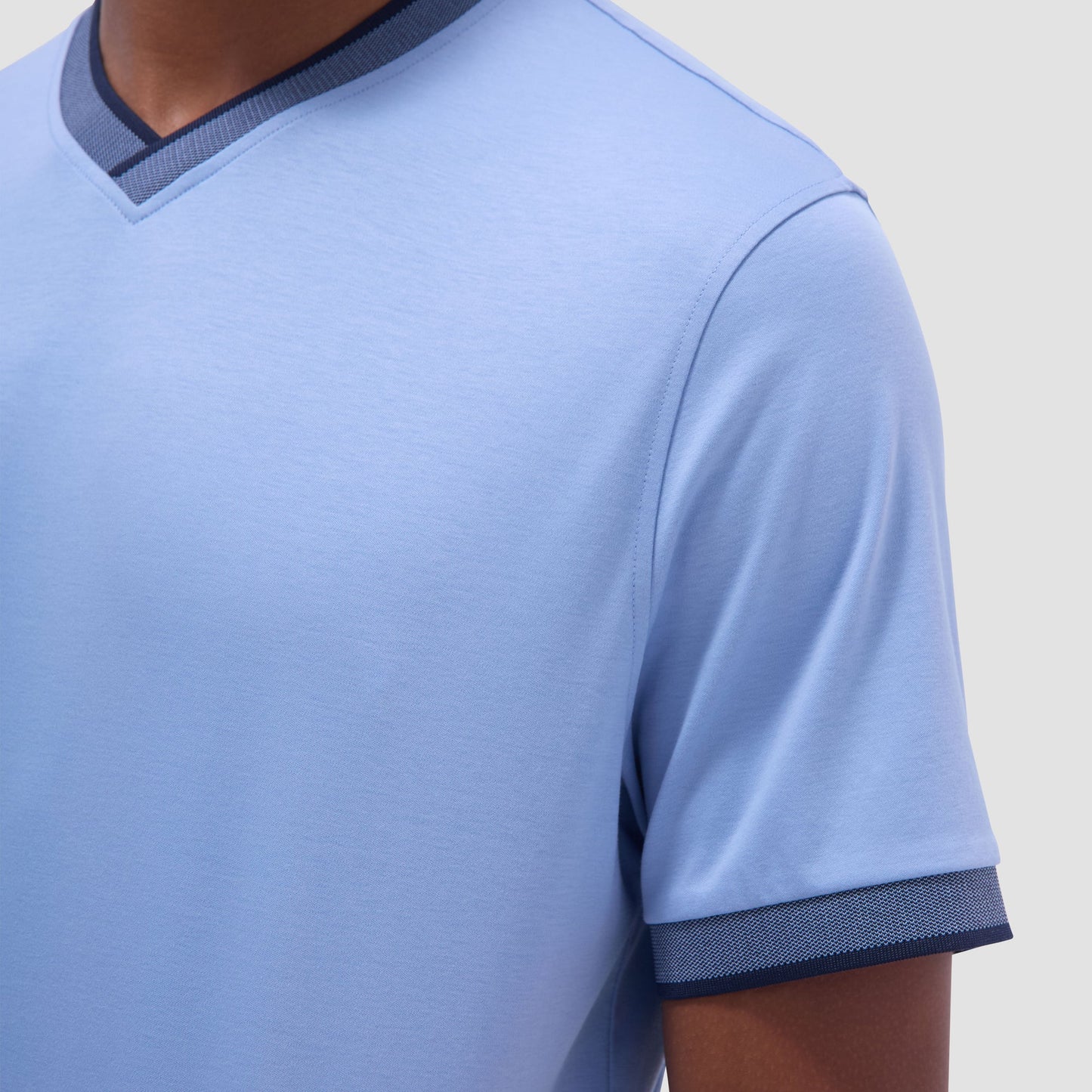 Bugatchi Solid Crew Neck T-Shirt Air Blue