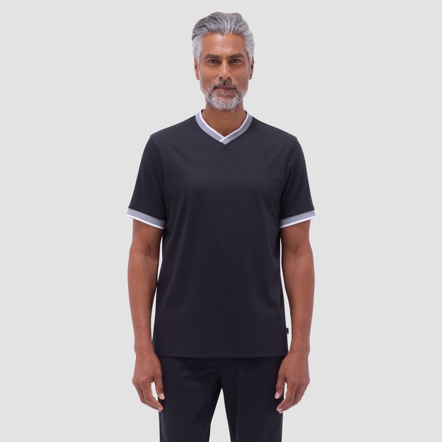 Bugatchi Solid Crew Neck T-Shirt Black