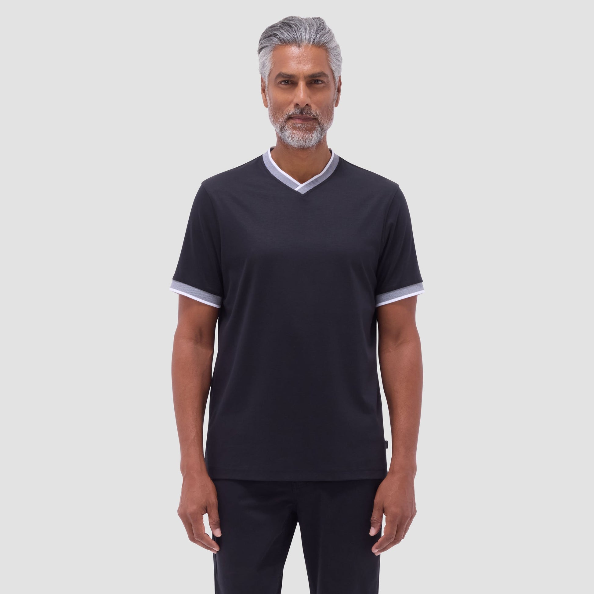 Bugatchi Solid Crew Neck T-Shirt Black