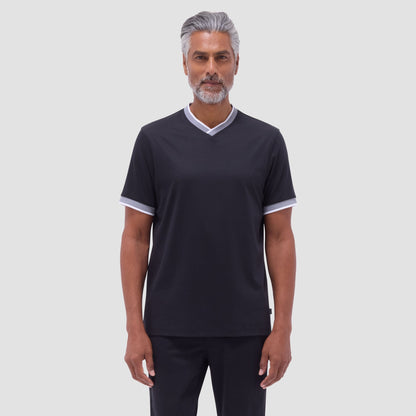 Bugatchi Solid Crew Neck T-Shirt Black