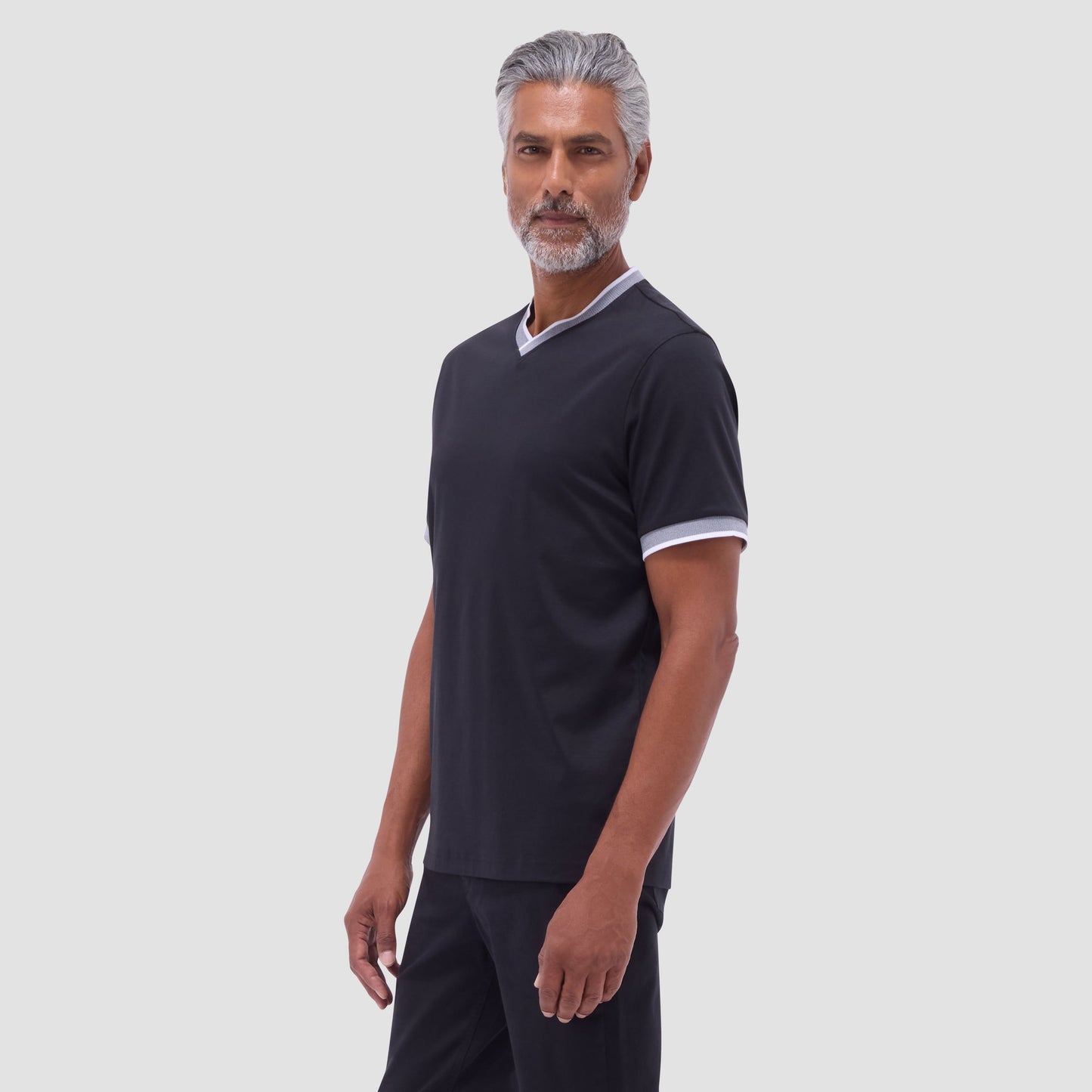 Bugatchi Solid Crew Neck T-Shirt Black