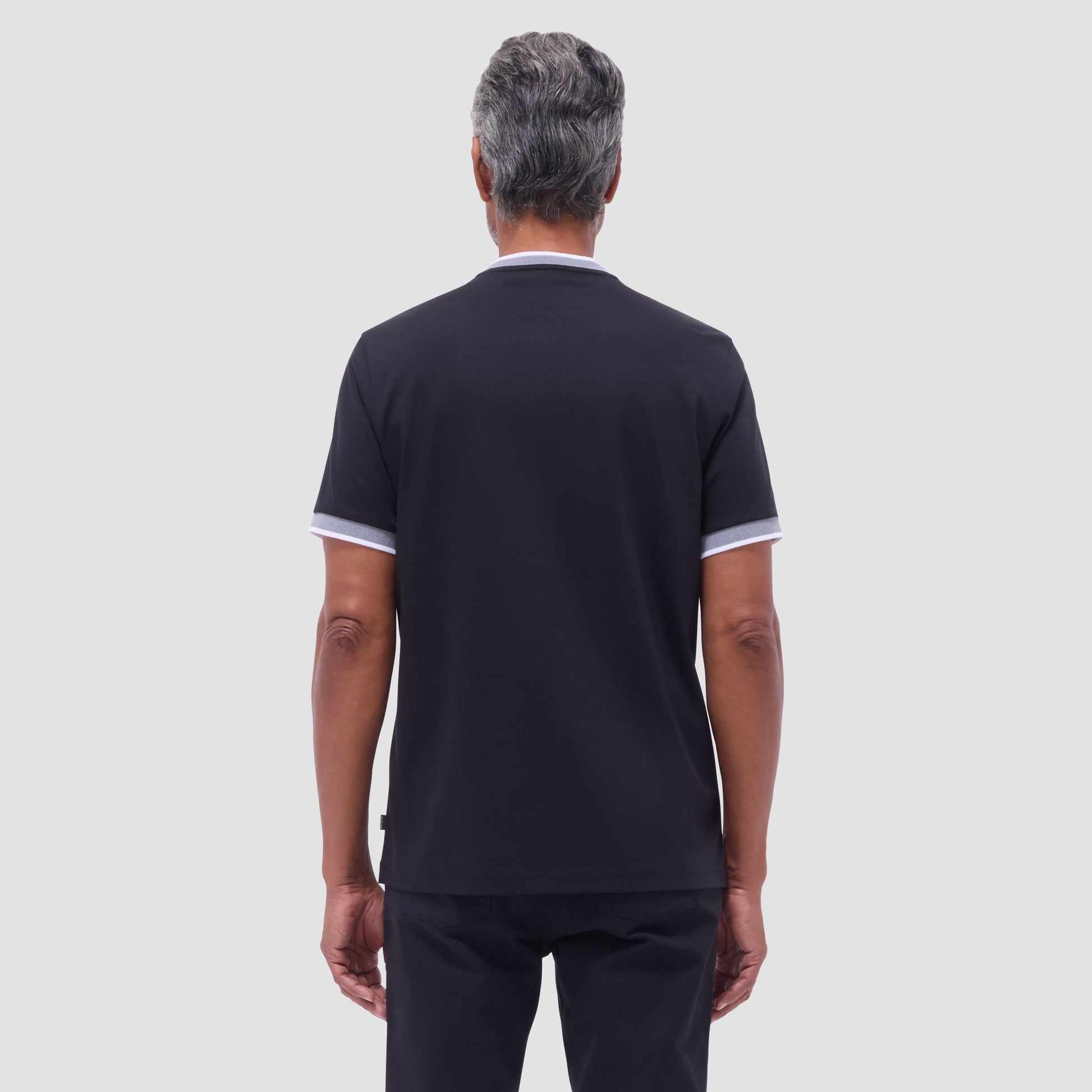 Bugatchi Solid Crew Neck T-Shirt Black