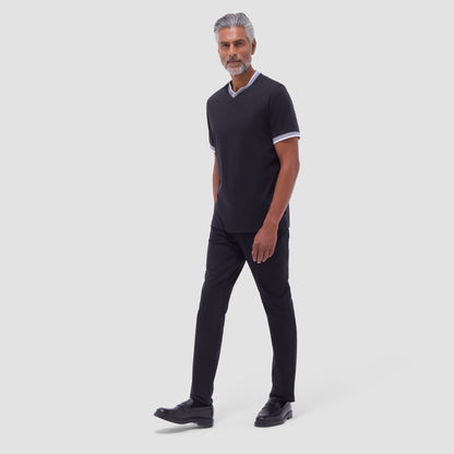 Bugatchi Solid Crew Neck T-Shirt Black