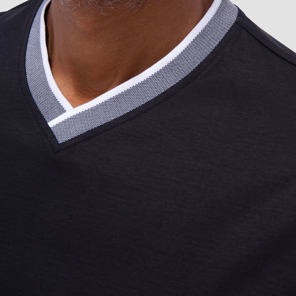 Bugatchi Solid Crew Neck T-Shirt Black
