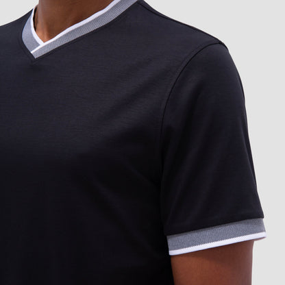 Bugatchi Solid Crew Neck T-Shirt Black