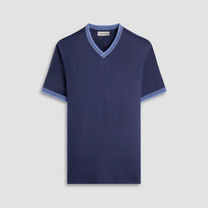 Bugatchi Solid Crew Neck T-Shirt Navy