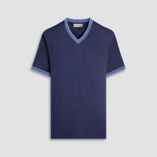 Bugatchi Solid Crew Neck T-Shirt Navy