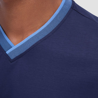 Bugatchi Solid Crew Neck T-Shirt Navy