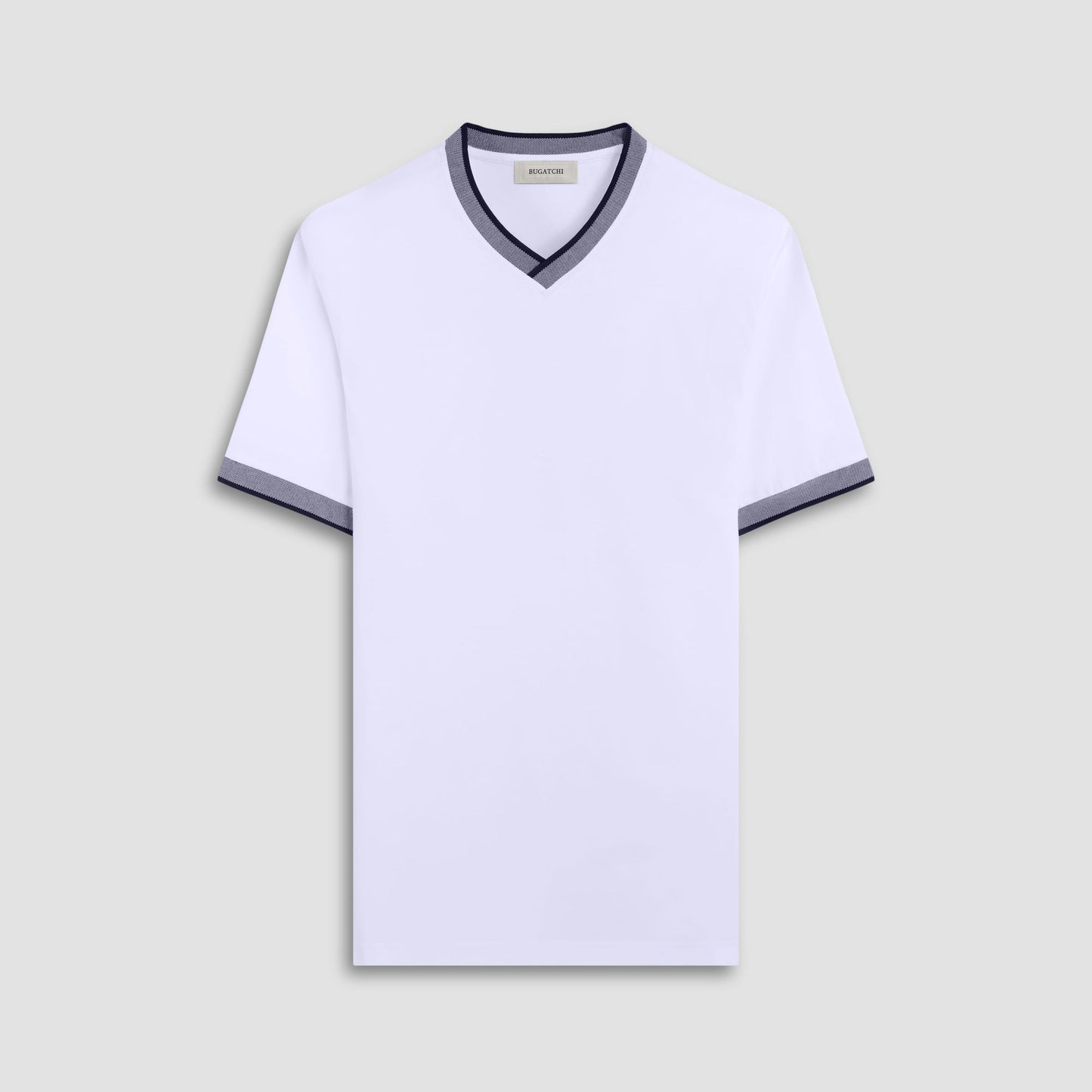 Bugatchi Solid Crew Neck T-Shirt White