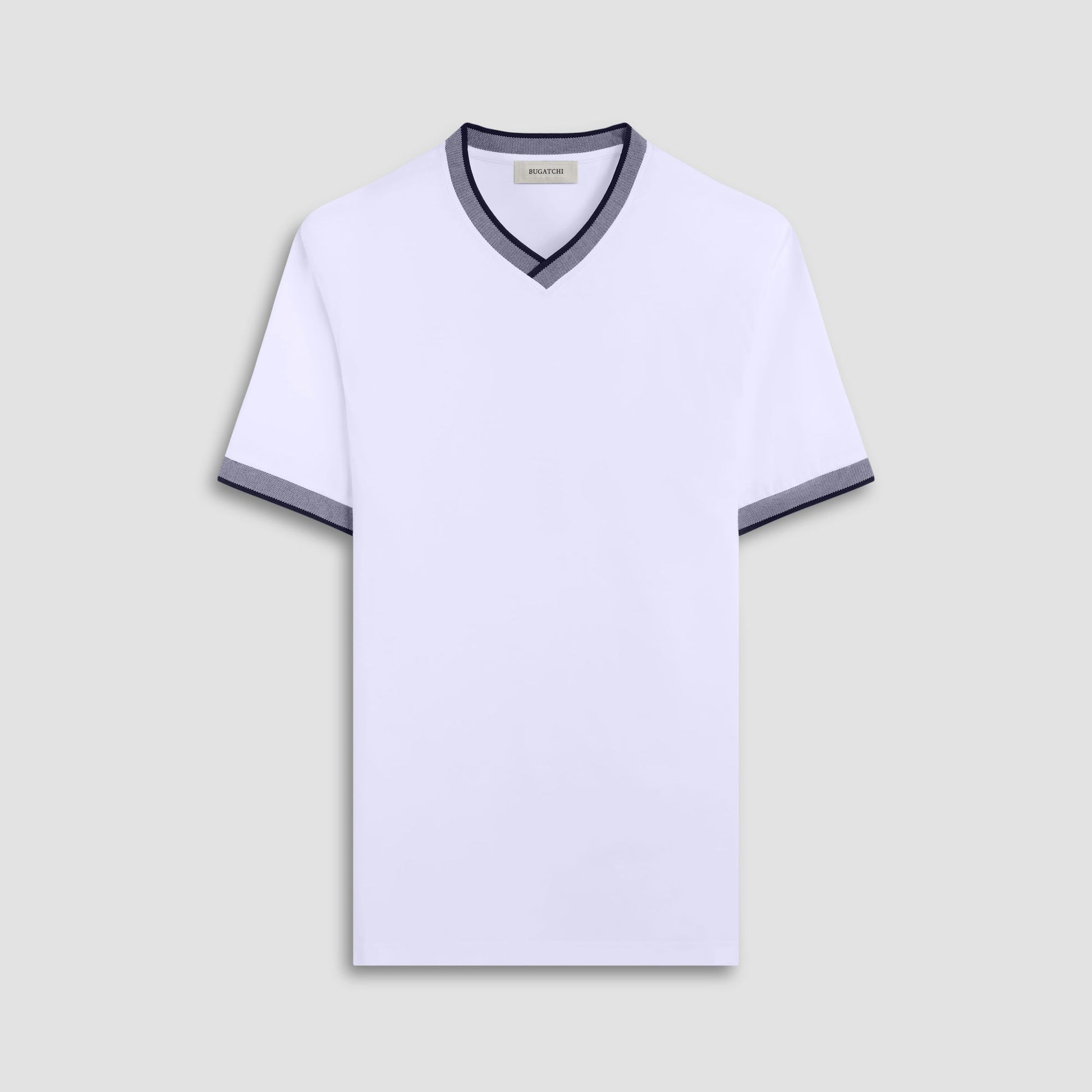 Bugatchi Solid Crew Neck T-Shirt White