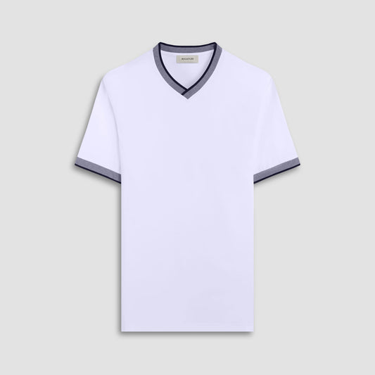 Bugatchi Solid Crew Neck T-Shirt White