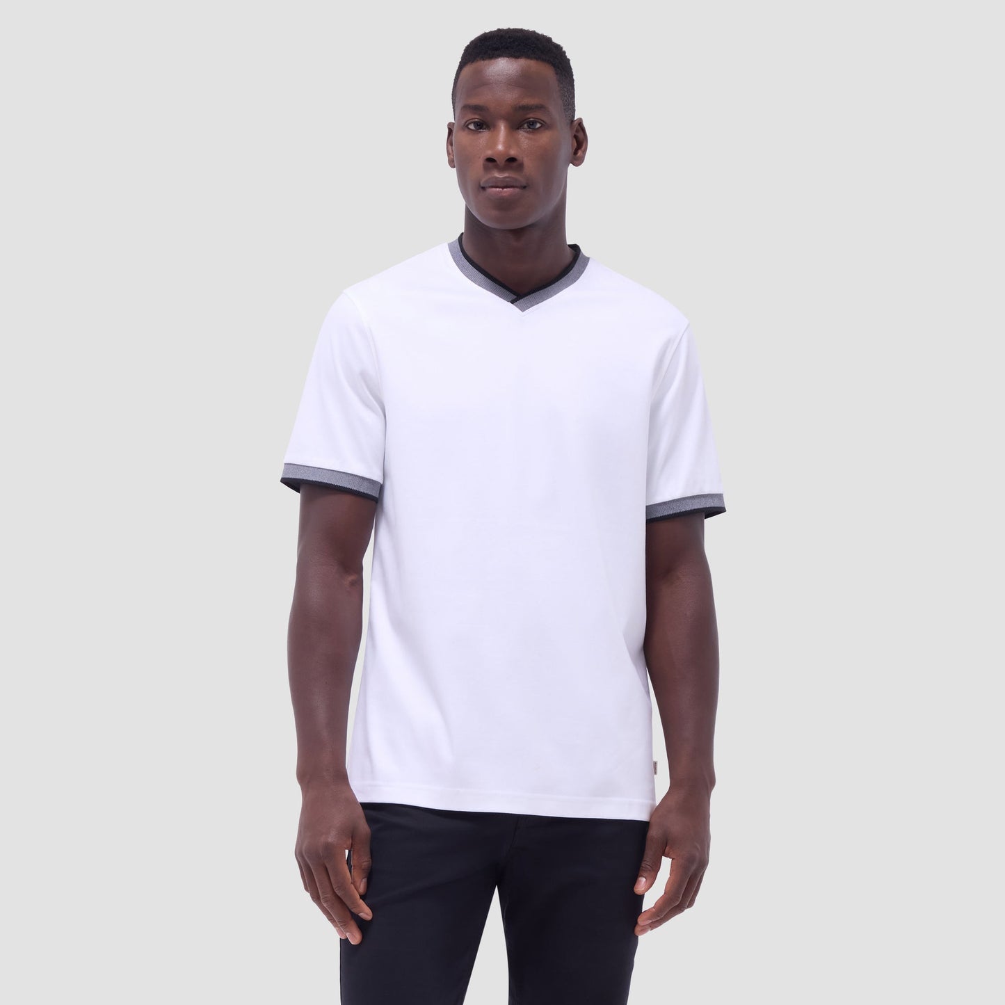 Bugatchi Solid Crew Neck T-Shirt White