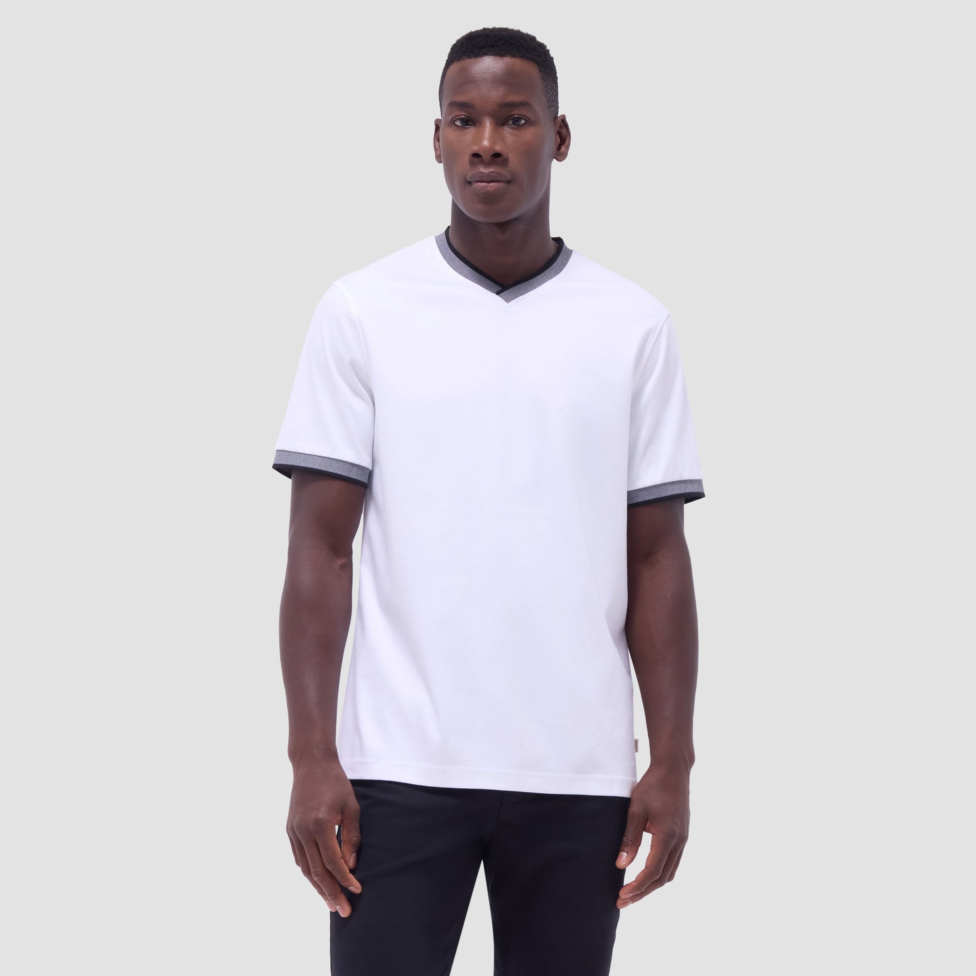 Bugatchi Solid Crew Neck T-Shirt White