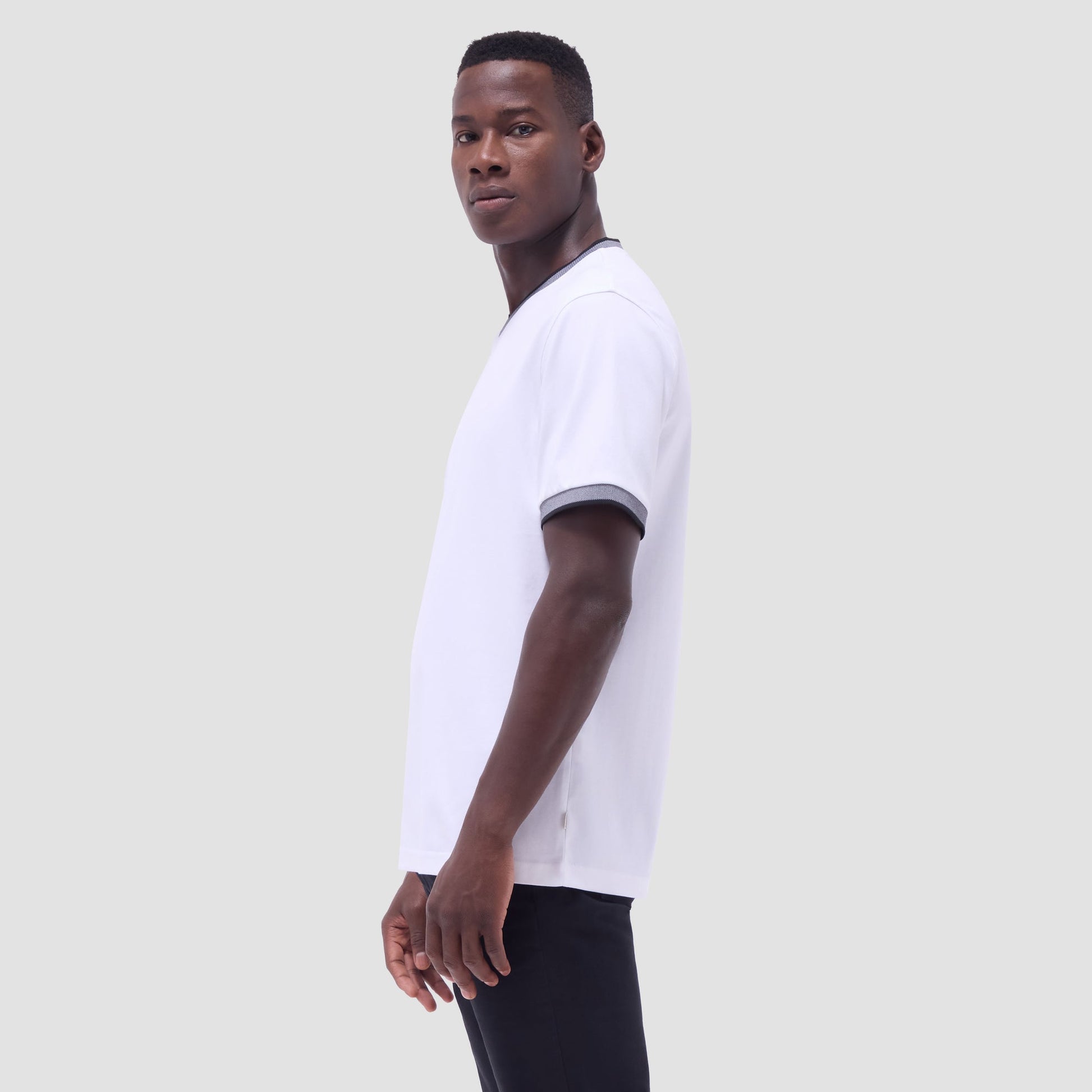 Bugatchi Solid Crew Neck T-Shirt White