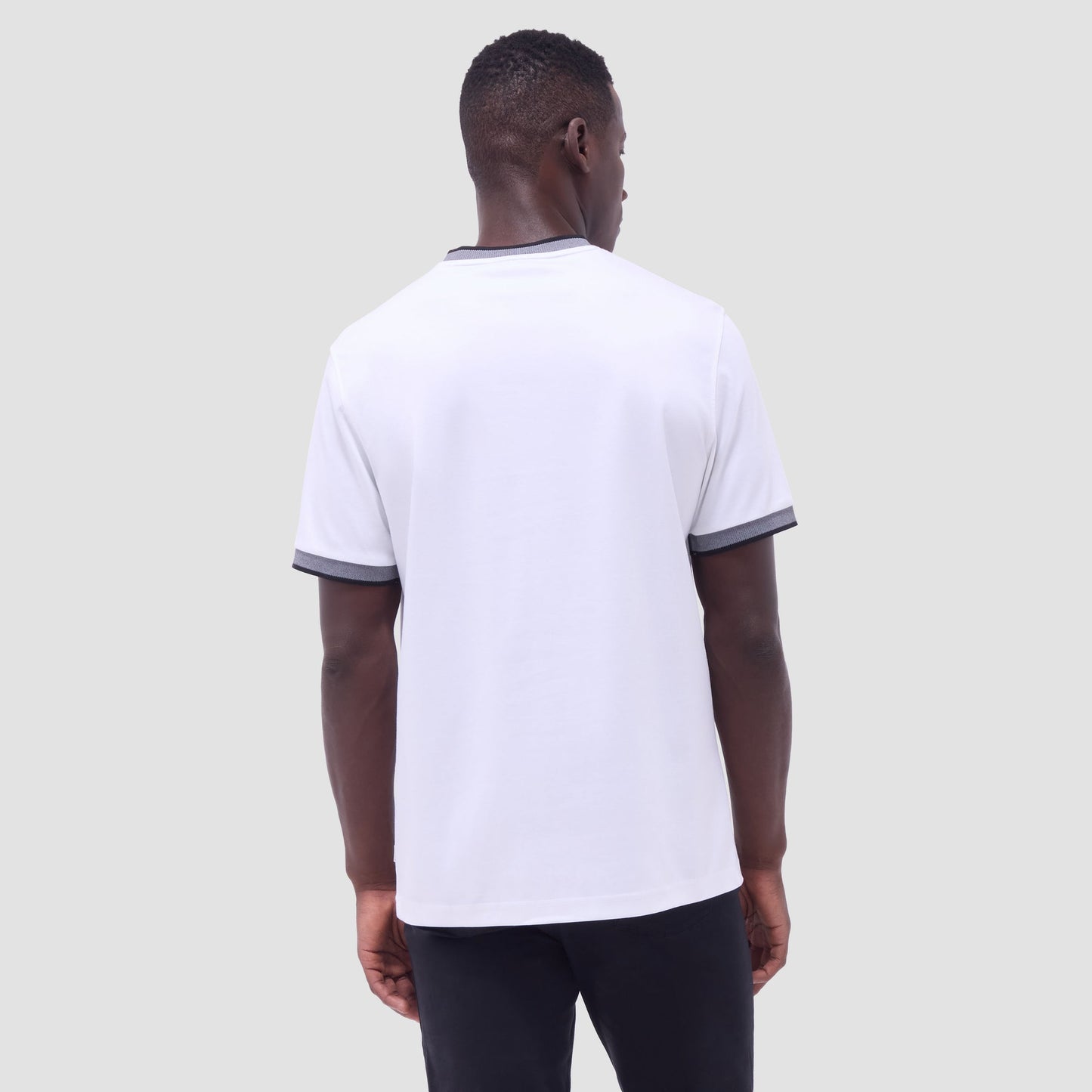 Bugatchi Solid Crew Neck T-Shirt White
