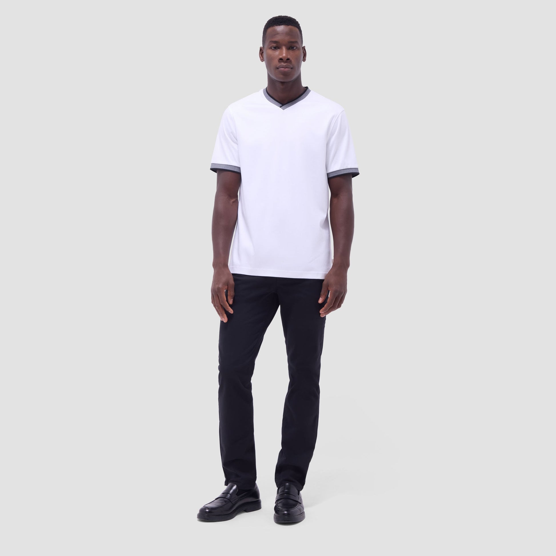 Bugatchi Solid Crew Neck T-Shirt White