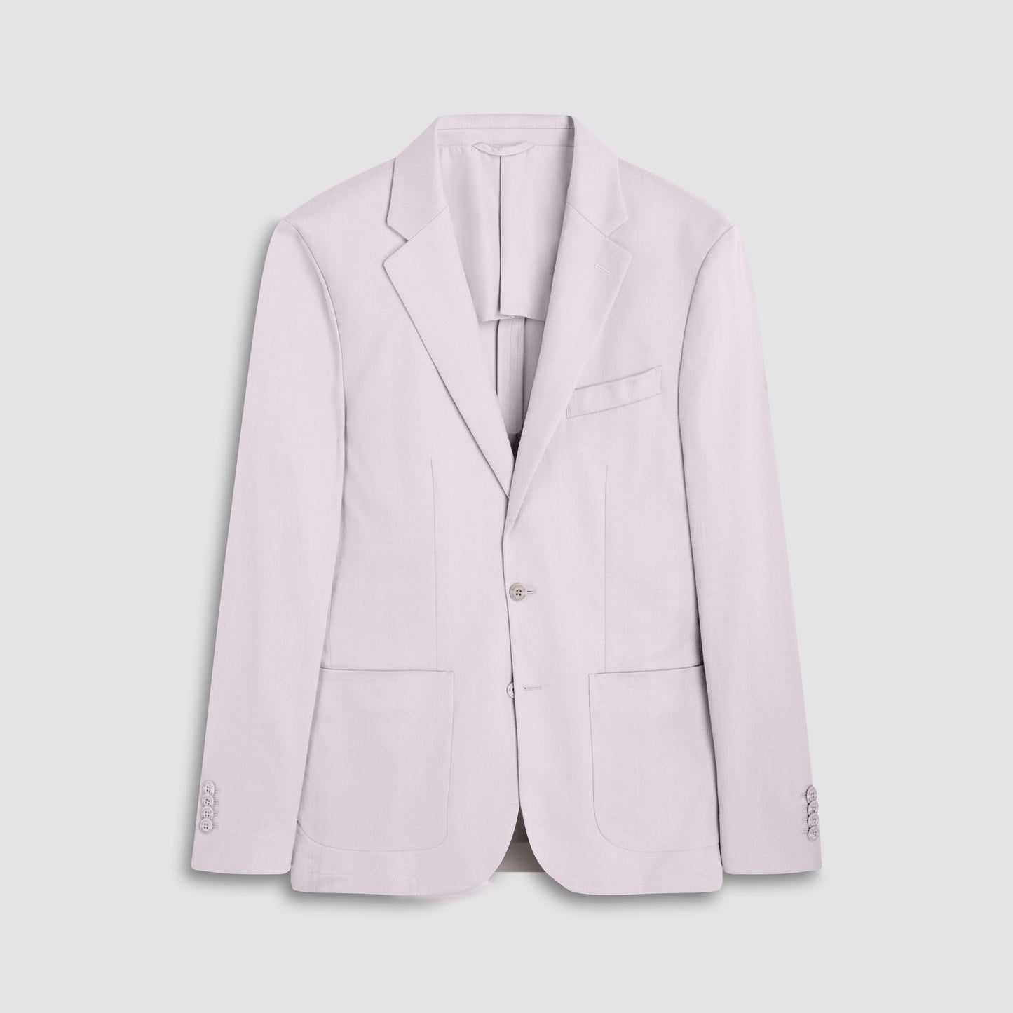 Bugatchi Linen-Cotton Two Button Blazer Stone