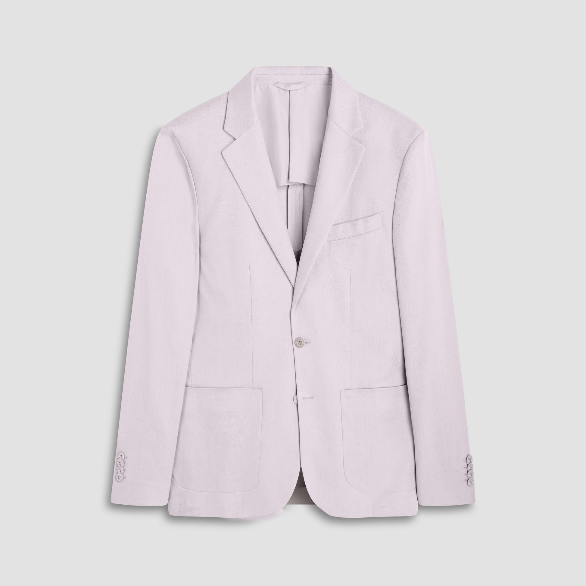Bugatchi Linen-Cotton Two Button Blazer Stone