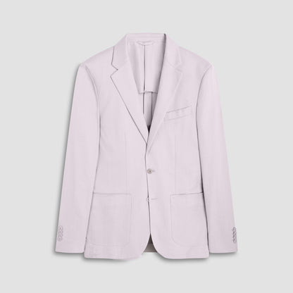 Bugatchi Linen-Cotton Two Button Blazer Stone