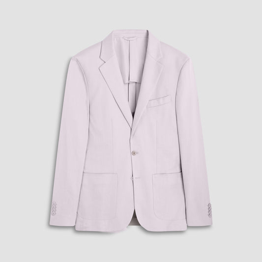 Bugatchi Linen-Cotton Two Button Blazer Stone