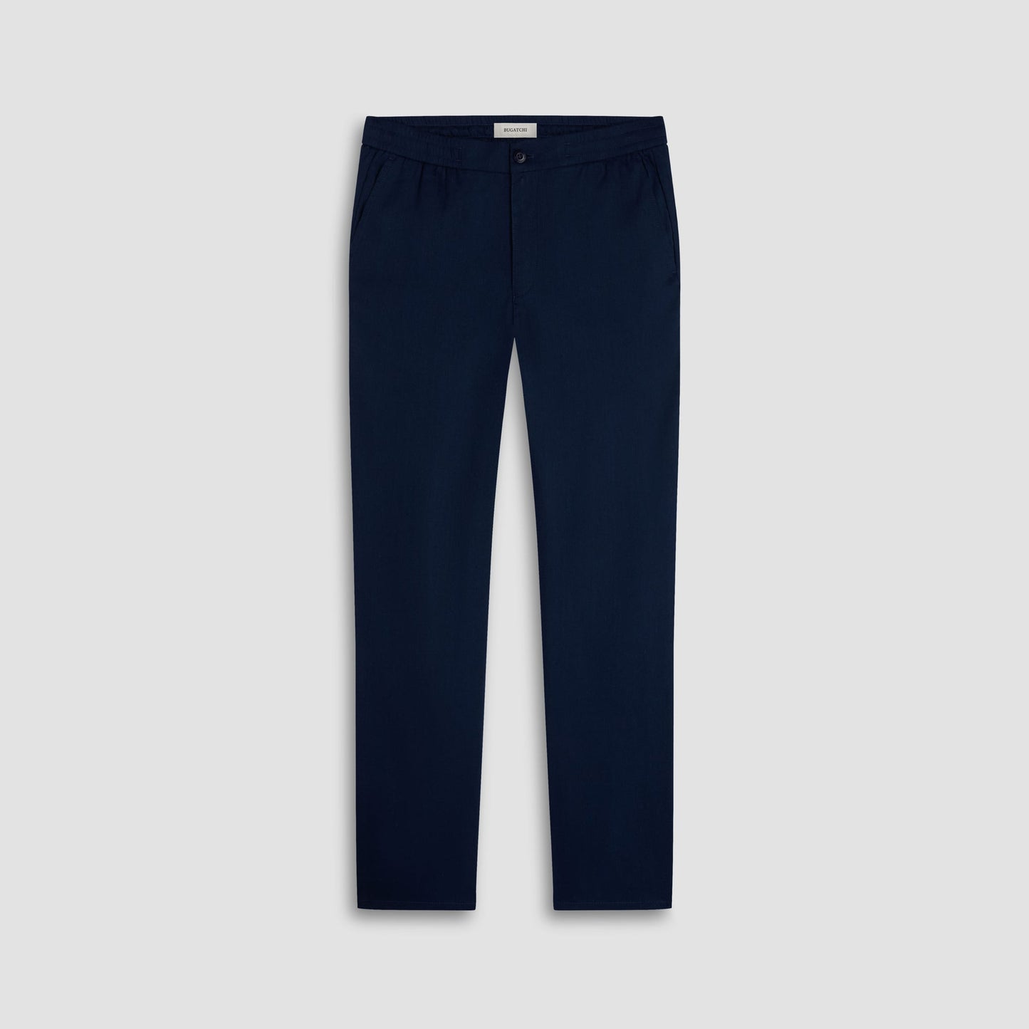 Bugatchi Tristan Linen-Cotton Drawstring Pants Navy