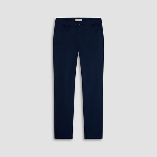 Bugatchi Tristan Linen-Cotton Drawstring Pants Navy