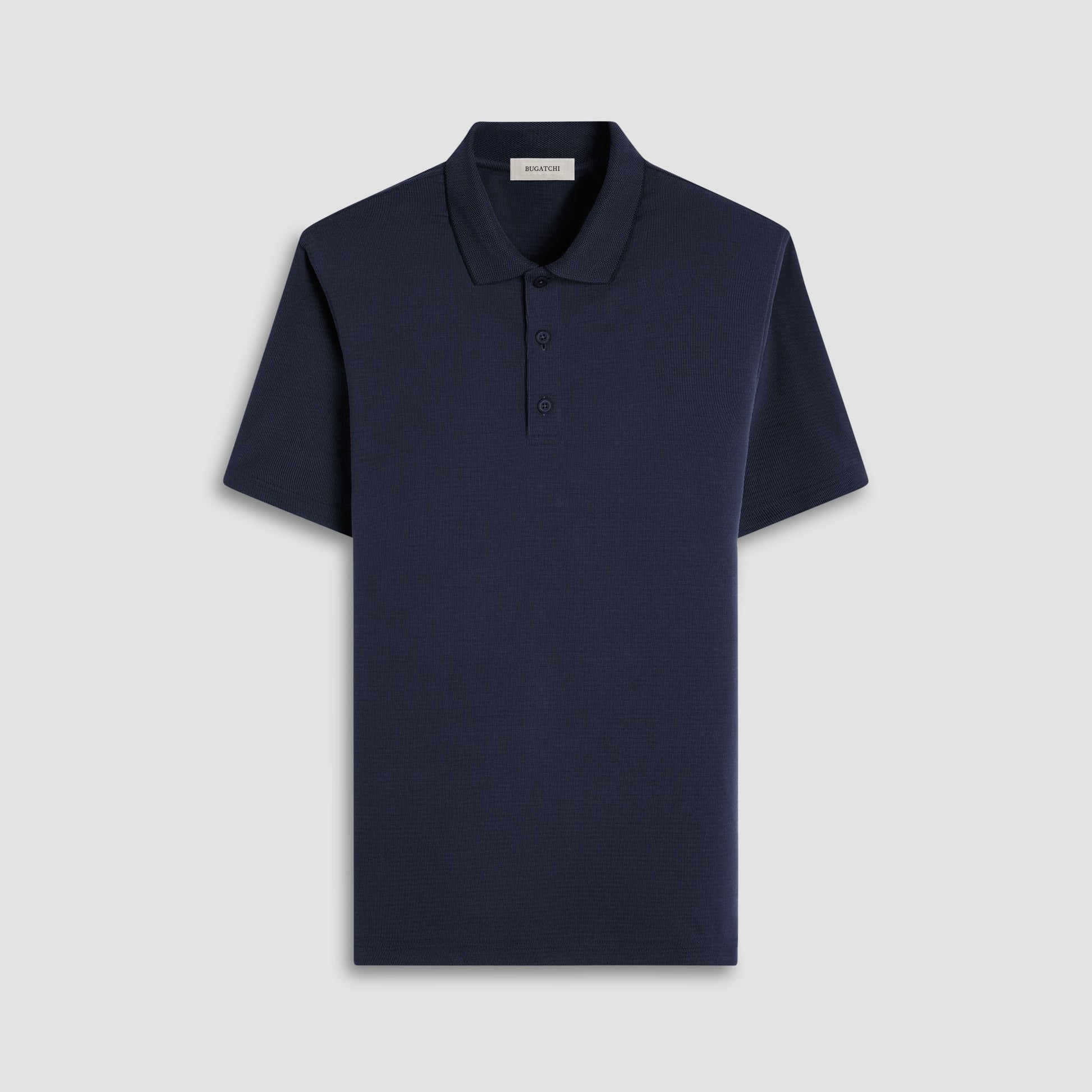 Bugatchi Oscar Ottoman Polo Shirt Black