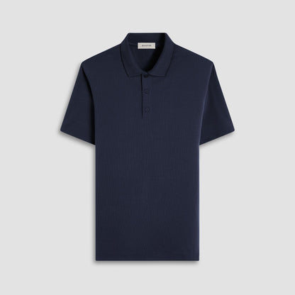 Bugatchi Oscar Ottoman Polo Shirt Black