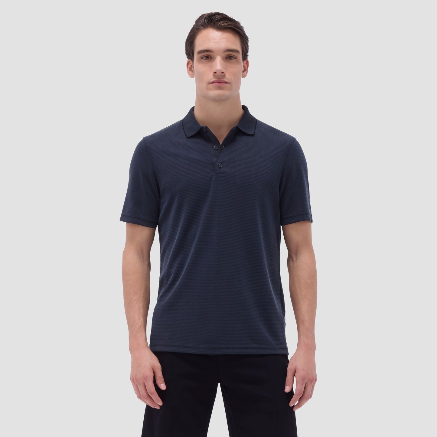 Bugatchi Oscar Ottoman Polo Shirt Black