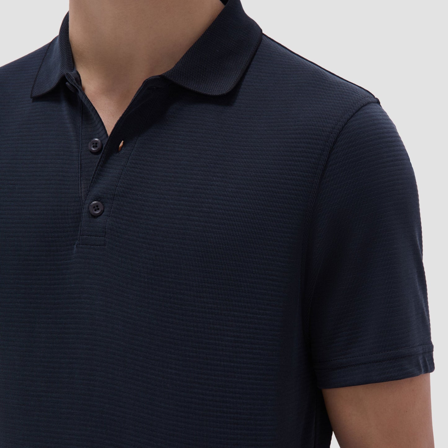 Bugatchi Oscar Ottoman Polo Shirt Black
