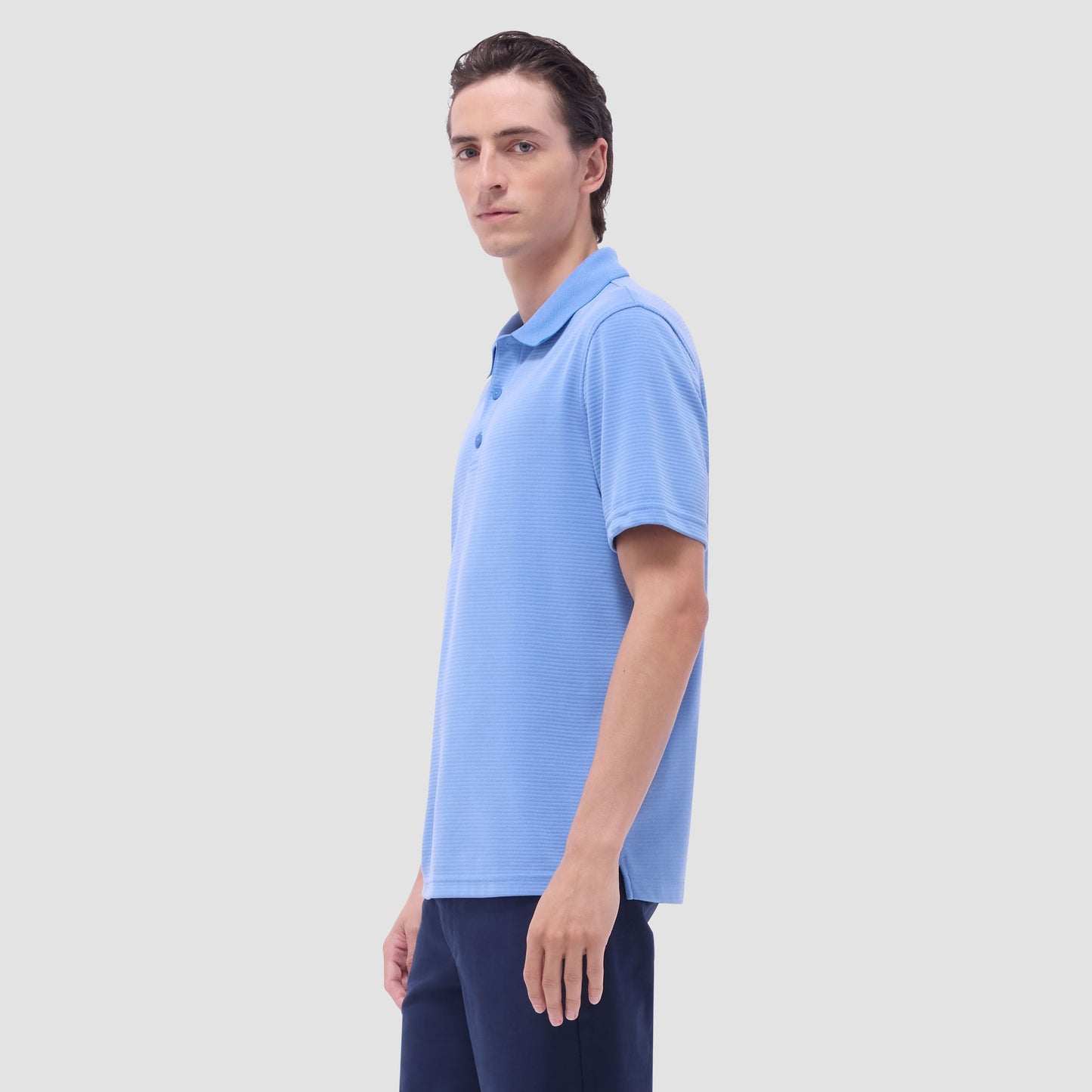 Bugatchi Oscar Ottoman Polo Shirt Classic Blue