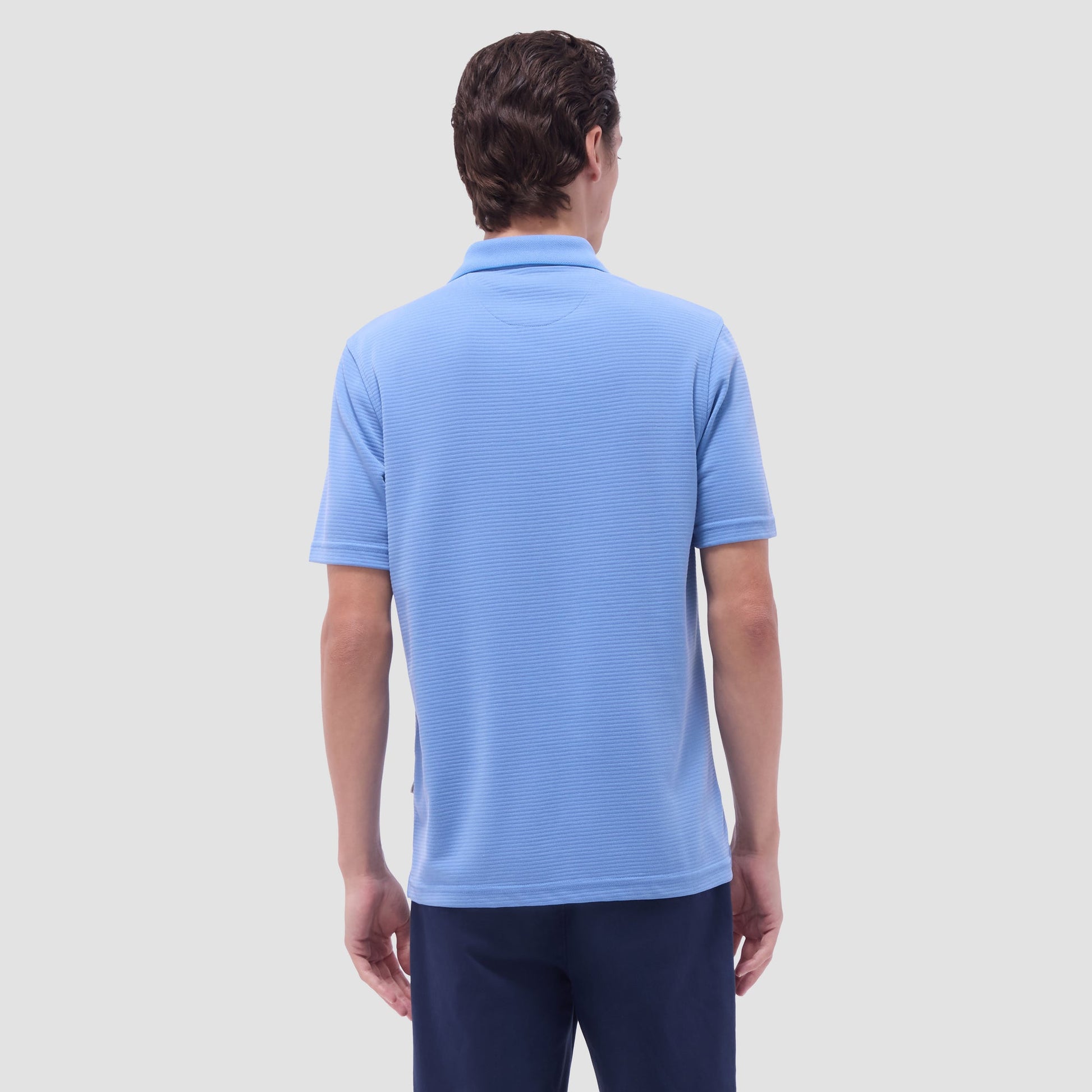 Bugatchi Oscar Ottoman Polo Shirt Classic Blue